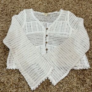 Crochet cropped sweater